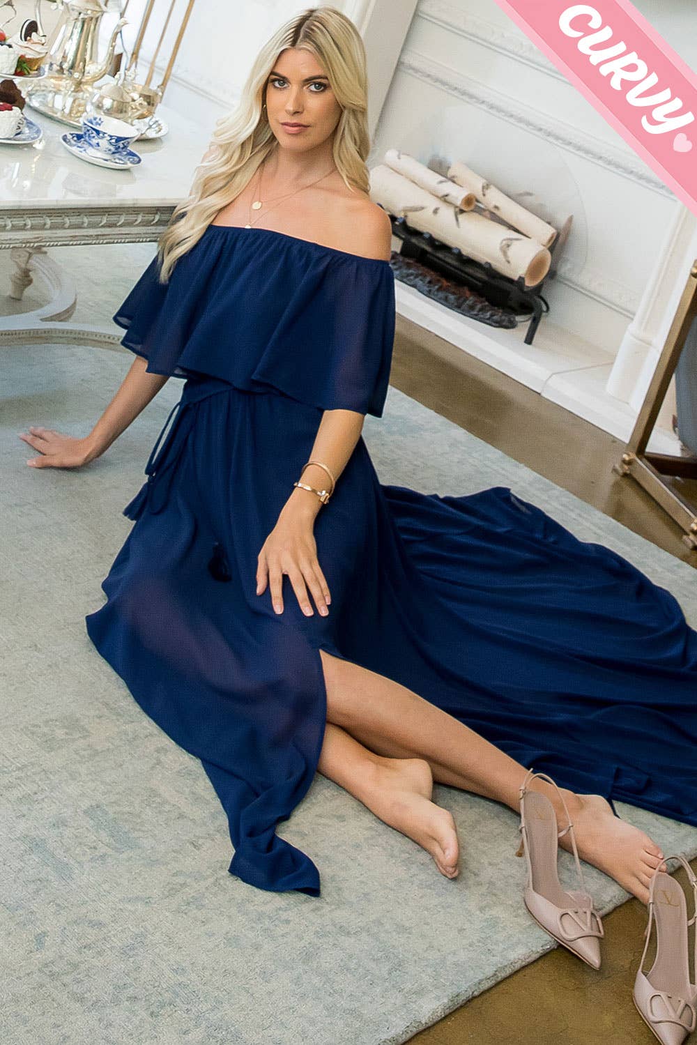 Iliana Off Shoulder Maxi Dress