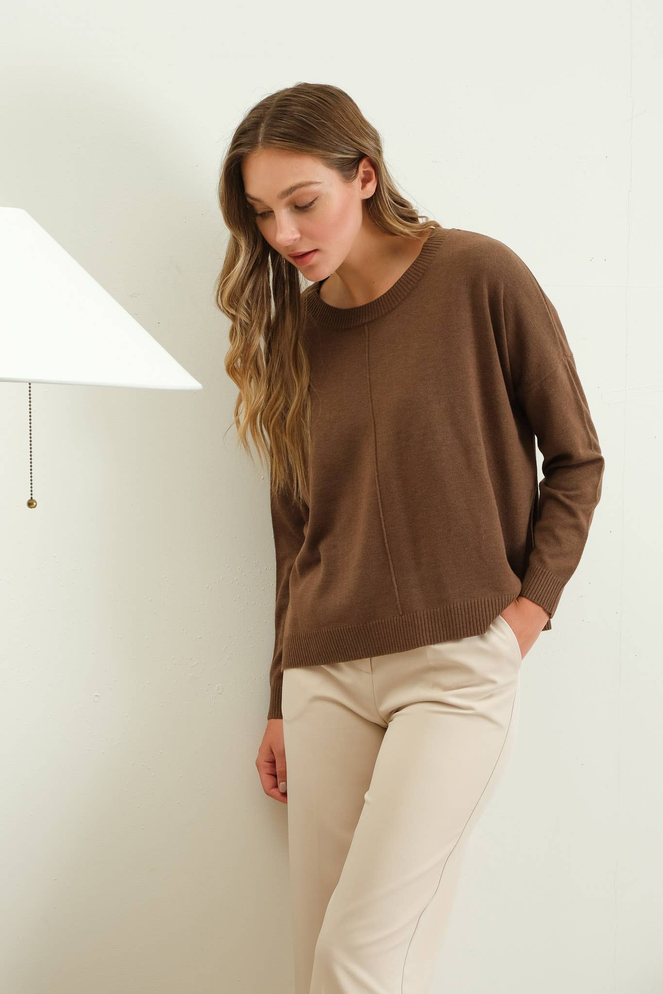 EXTENDED SHOULDER SWEATER