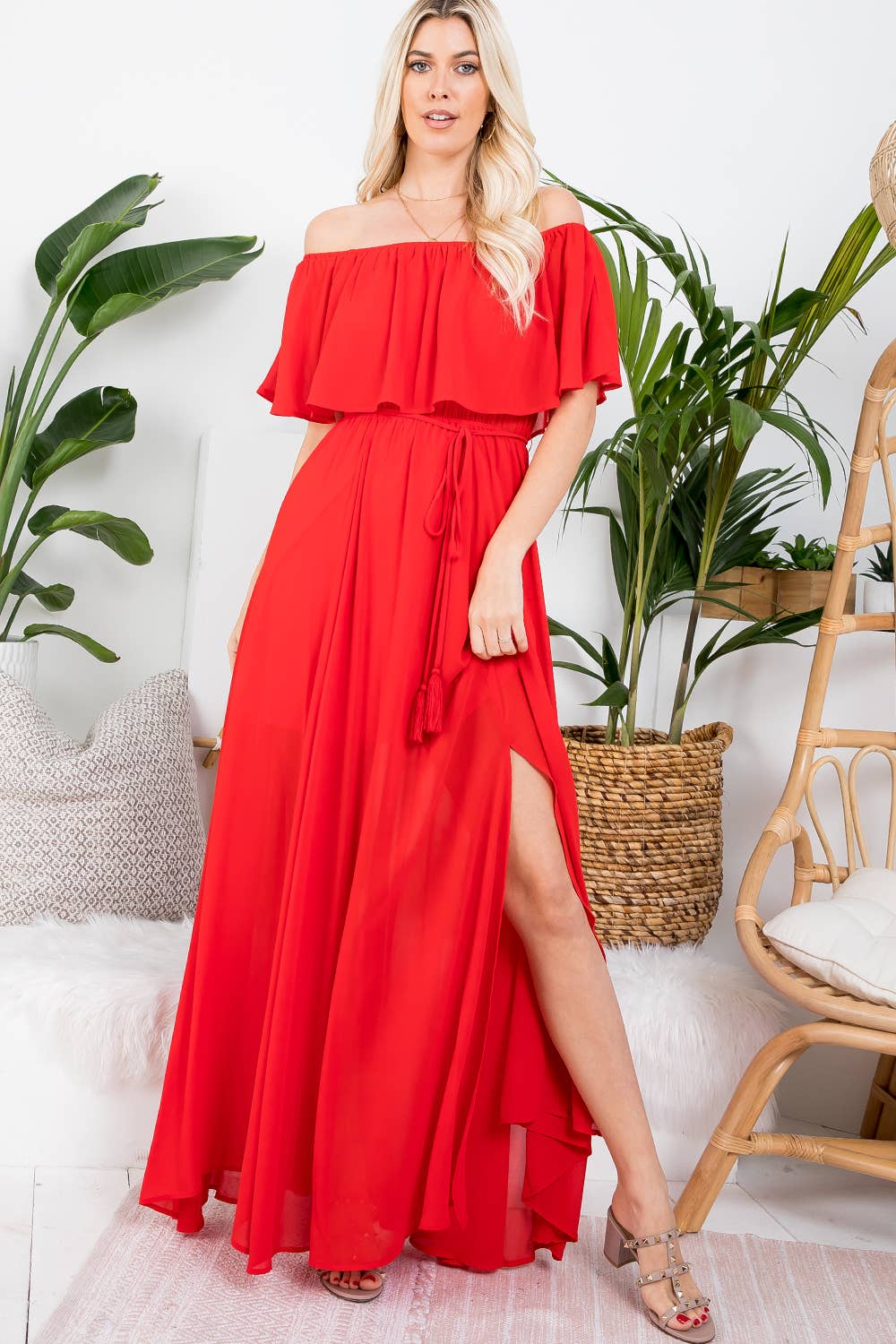 Iliana Off Shoulder Maxi Dress