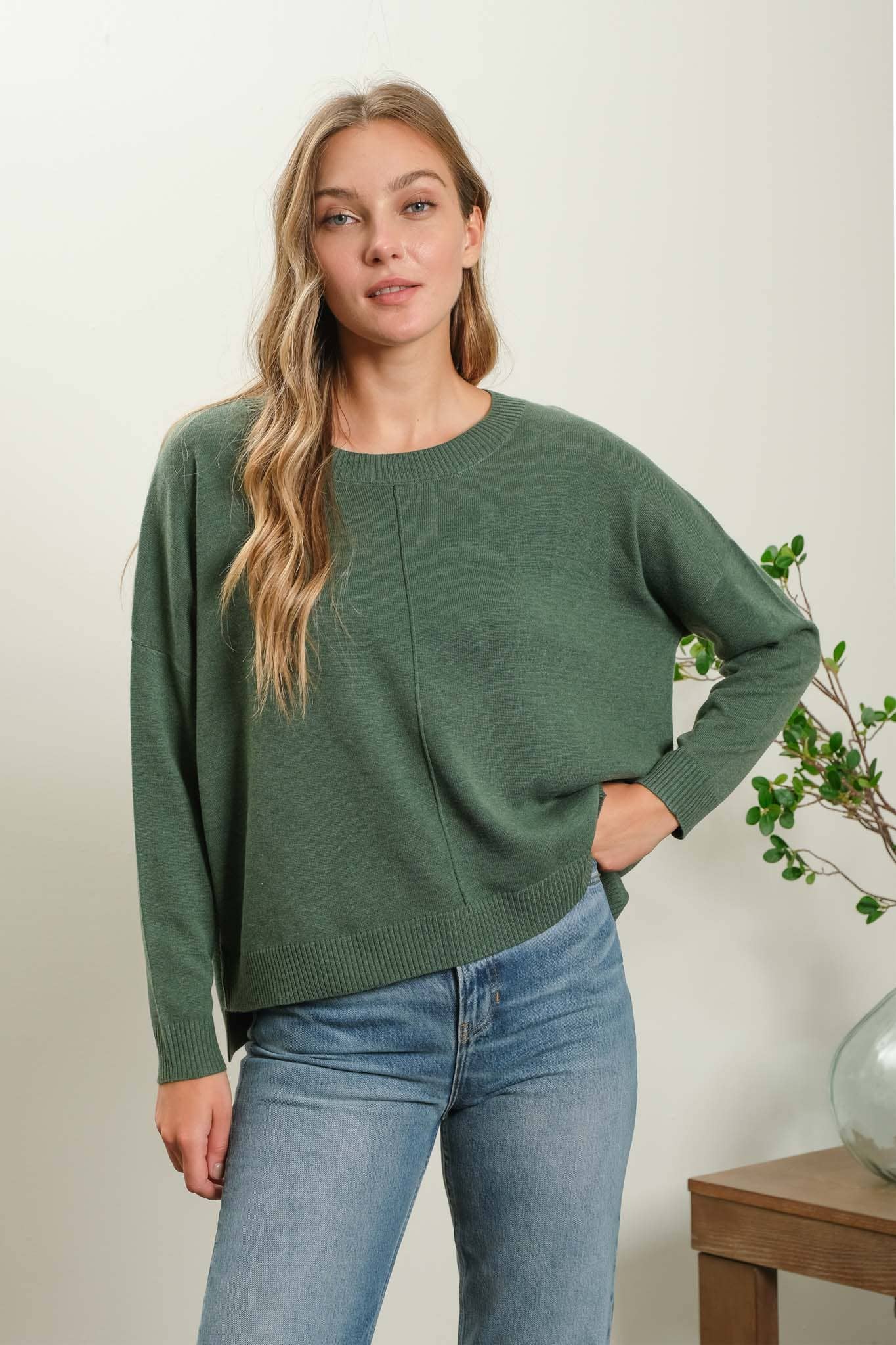 EXTENDED SHOULDER SWEATER