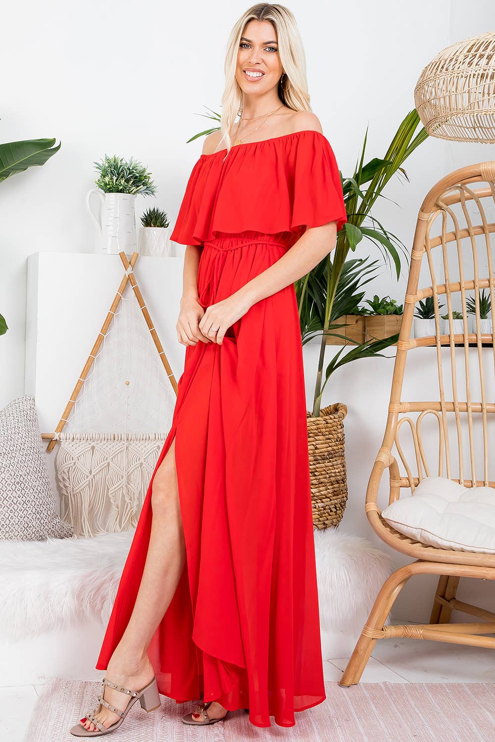 Iliana Off Shoulder Maxi Dress