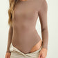 SOLID ROUND NECK LONG SLEEVE BODYSUIT