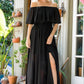 Iliana Off Shoulder Maxi Dress (Plus Size)