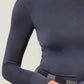 ROUND NECK LONG SLEEVE FITTED KNIT TOP