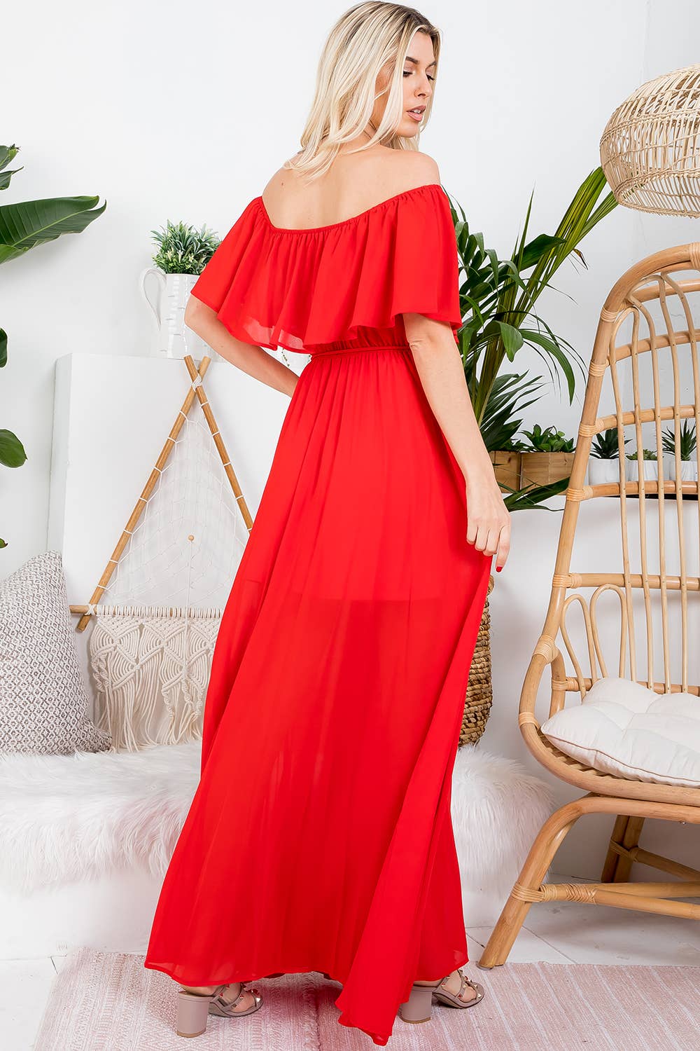 Iliana Off Shoulder Maxi Dress