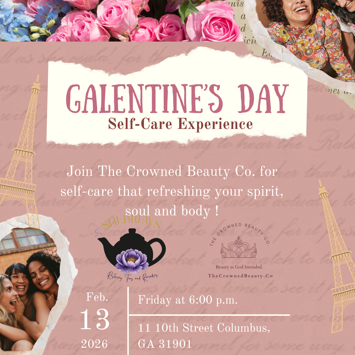 The Crown Beauty Co & SheBrews Present: Self-Care Experience: Spirit, Soul & Body