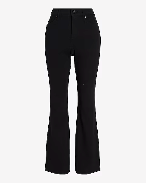 Curvy Mid Rise Black Bootcut Jeans