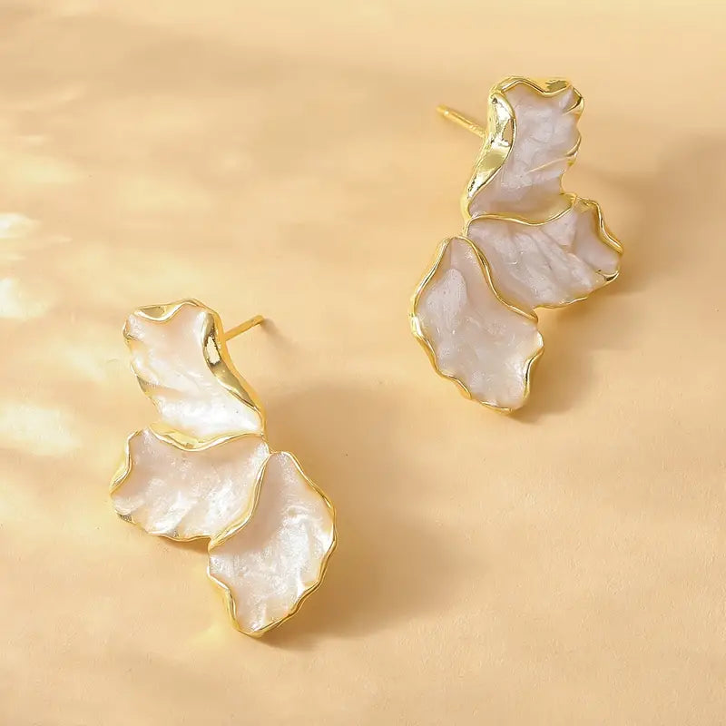 Frosted Petals Earring