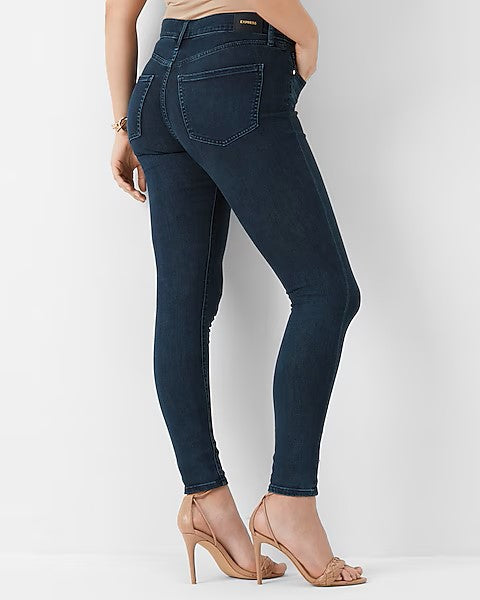 Mid Rise Dark Skinny Jeans