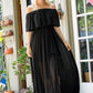 Iliana Off Shoulder Maxi Dress (Plus Size)