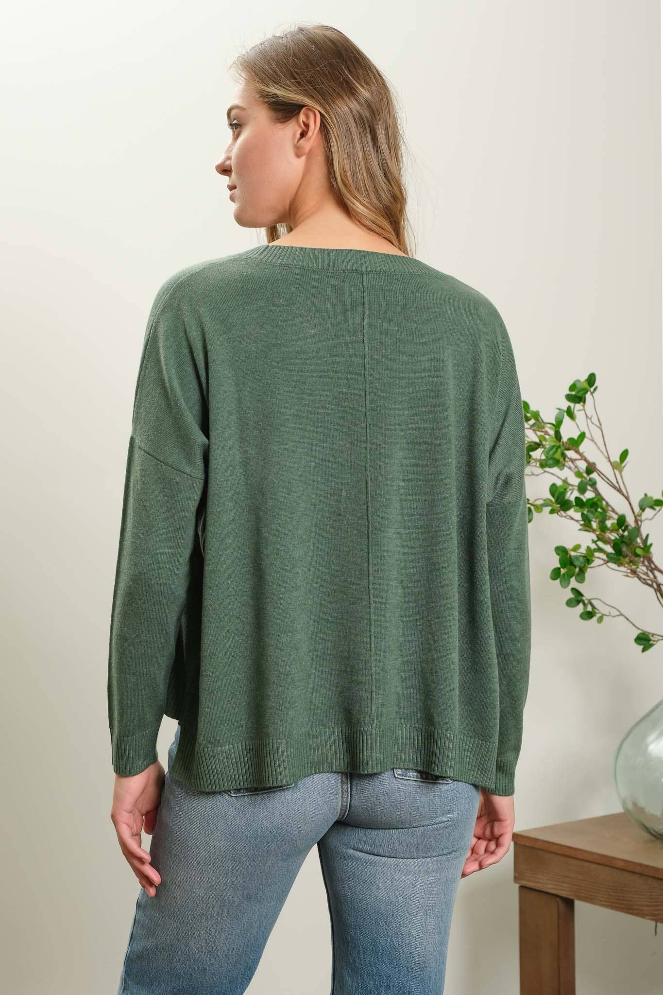 EXTENDED SHOULDER SWEATER