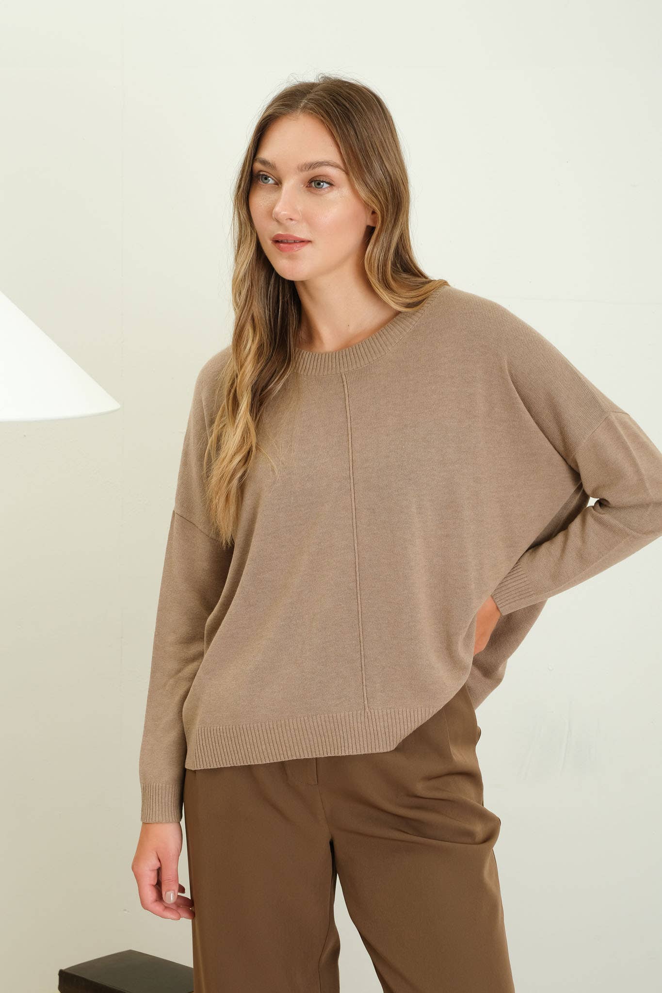 EXTENDED SHOULDER SWEATER